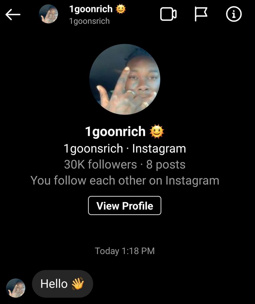 swifcrook's tweet photo. @1goonrich somebody hacked u bro? https://t.co/jII4rJi6tS