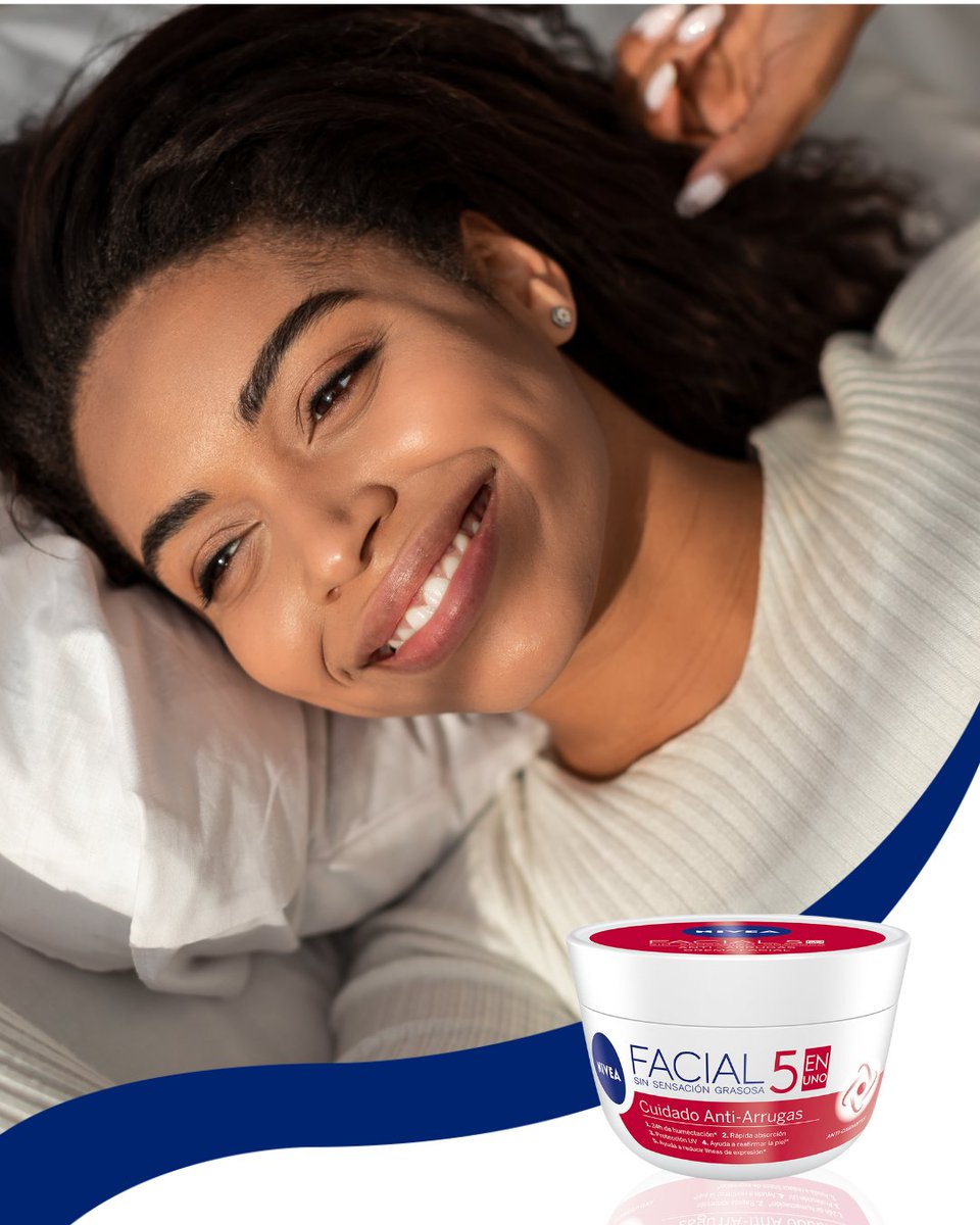 NiveaVenezuela's tweet photo. 💫 Porque nosotros estamos para ti en cada etapa de tu vida. Nuestra Crema Facial  NIVEA Cuidado Antiarrugas atenúa  las delgadas líneas de expresión que aparecen con los años, haciéndote lucir un rostro radiante y juvenil. 

#NiveaContigo https://t.co/Jdb26S53PB