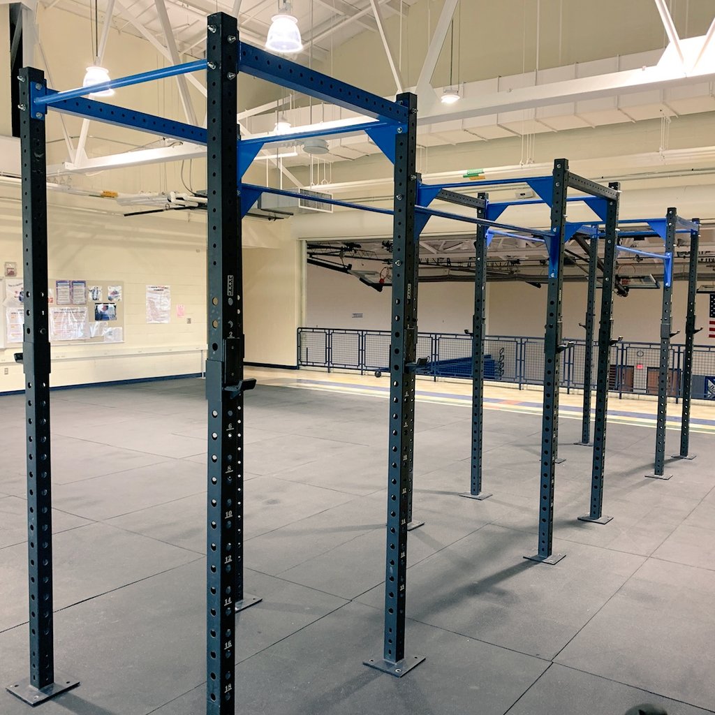 The first piece is in place for the totally renovated weight room at our freshman campus. This facility will give our athletes 2 awesome spaces to get stronger, faster and better!! Special thanks to Casey Kincer for the design. More pics to come! #WeAreBigBlue