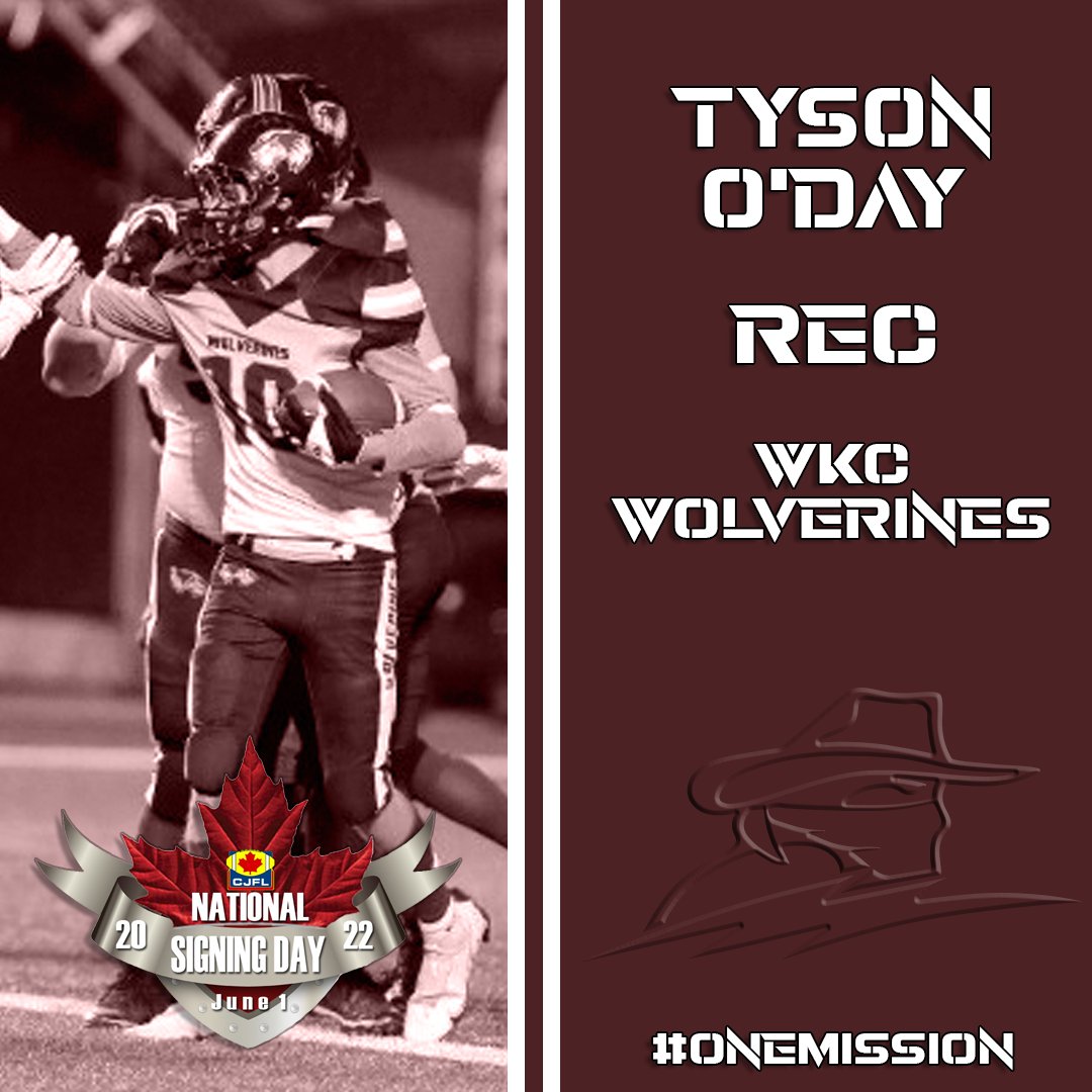 reginathunder's tweet photo. Tyson O'Day from Winston Knoll Collegiate has made his decision to #committothegrit.

#CJFLsigningday #reginathunder #saskfootball https://t.co/IyJmiHdDdD