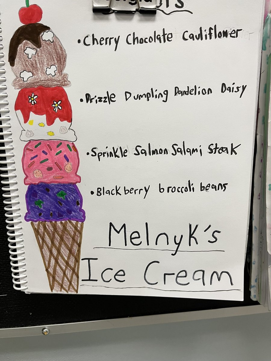 SuperbSixes's tweet photo. Check out our ice cream alliterations. We came up with some pretty wacky flavors!🍦 #GordFord https://t.co/zkYgwbfwkK