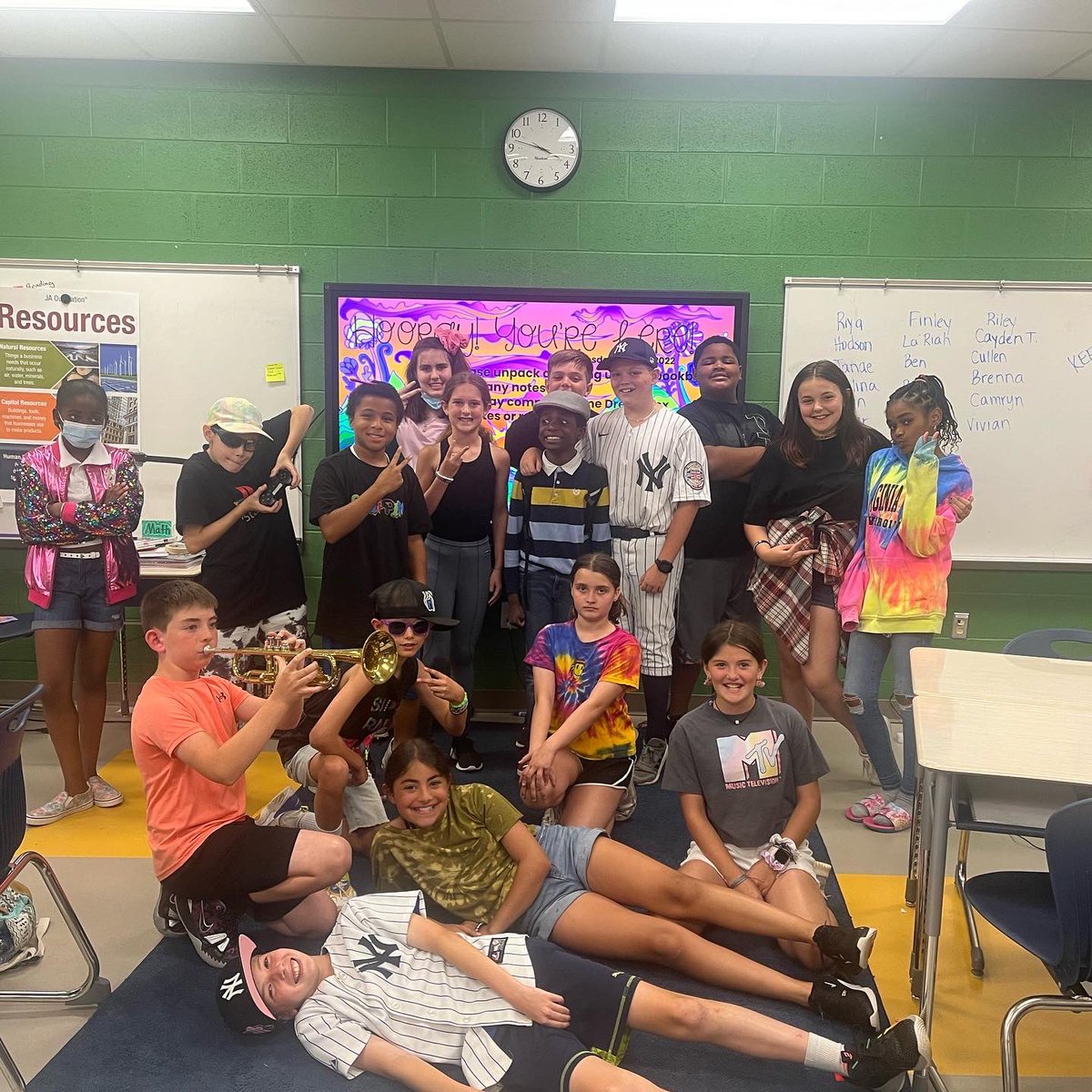 End of year fun Part 2! Decades Day in our classroom meant learning about the culture of other decades with some research and presentations 💙💚 <a href="/OldHundredES/">Old Hundred Elementary School</a>