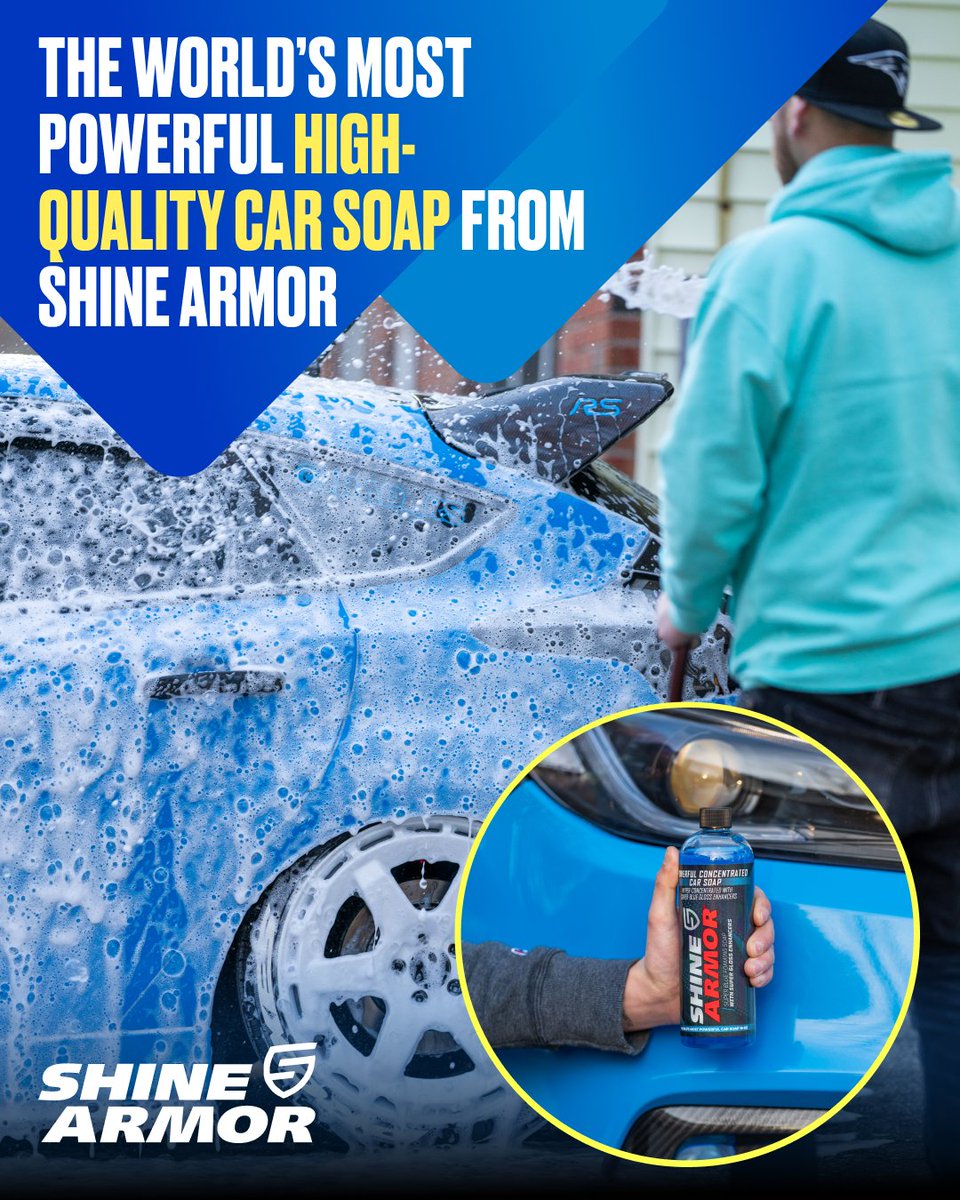 Ultra concentrated car wash soap for your car detailing needs😍

#soap #carwash #carwashing #carsoap #qualitycarsoap #shinearmor