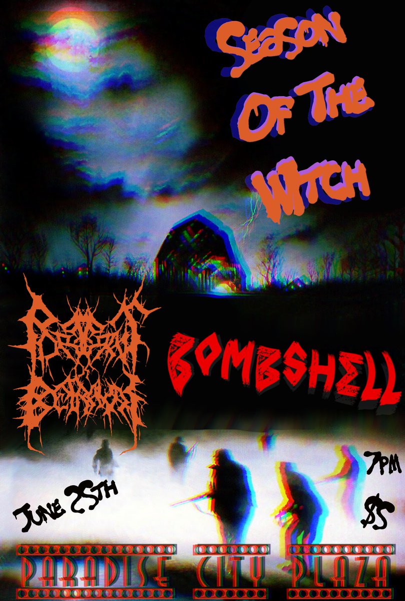 Cody_C606's tweet photo. Got this one the day after the house show. Come out and turn the kudzu red with all of us in Portrait of Betrayal, Season of the witch, and Bombshell 💀
June 25th. Doors @ 7 p.m. $5 cover charge. All ages* https://t.co/JtEAKyvr0N
