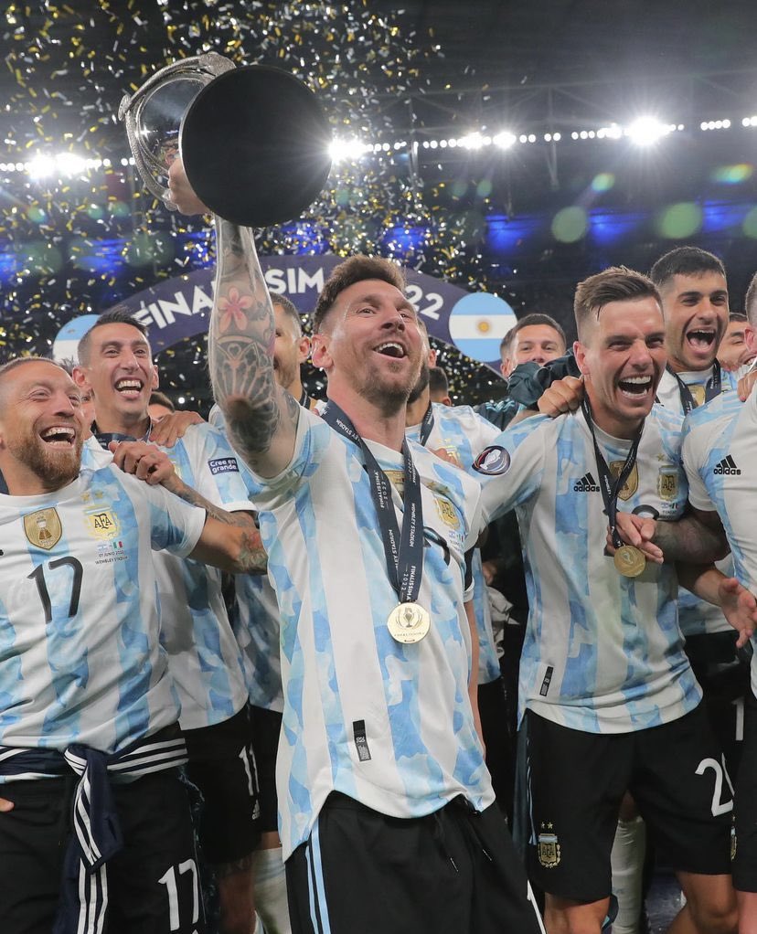 messi10_rey's tweet photo. IG / Leo #Messi🗣: increíble ambiente en wembley y gran partido de todos para ganar la #Finalissima2022 !!!🏆 https://t.co/cyL9iN5Hfw