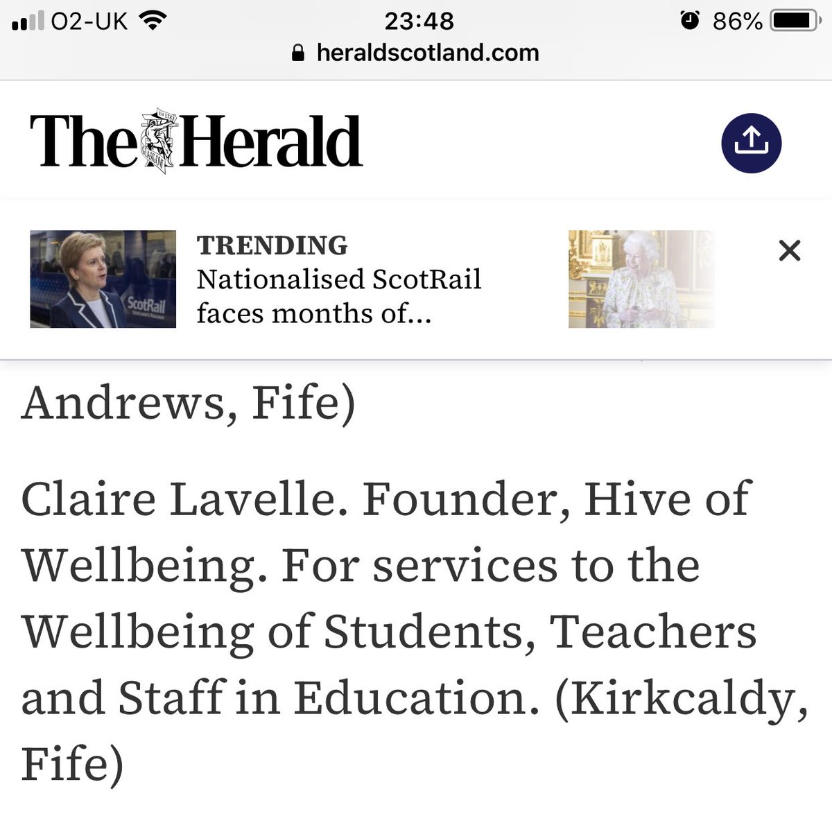 DWGraham_67's tweet photo. Huge congratulations to @hive_ow Claire Lavelle MBE 👏🏻👏🏻👏🏻 https://t.co/qeHbKO5Tau