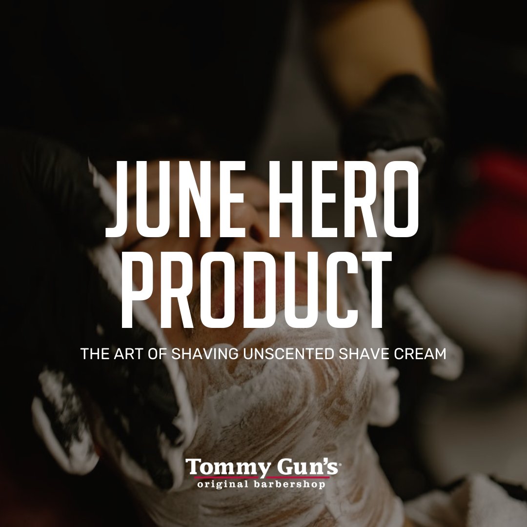 Introducing our June Hero Product: The Art of Shaving’s Unscented Shave Cream. Shop this bestseller at 20% off (150ml)* in-Shop and online. #TommyGunsBarber