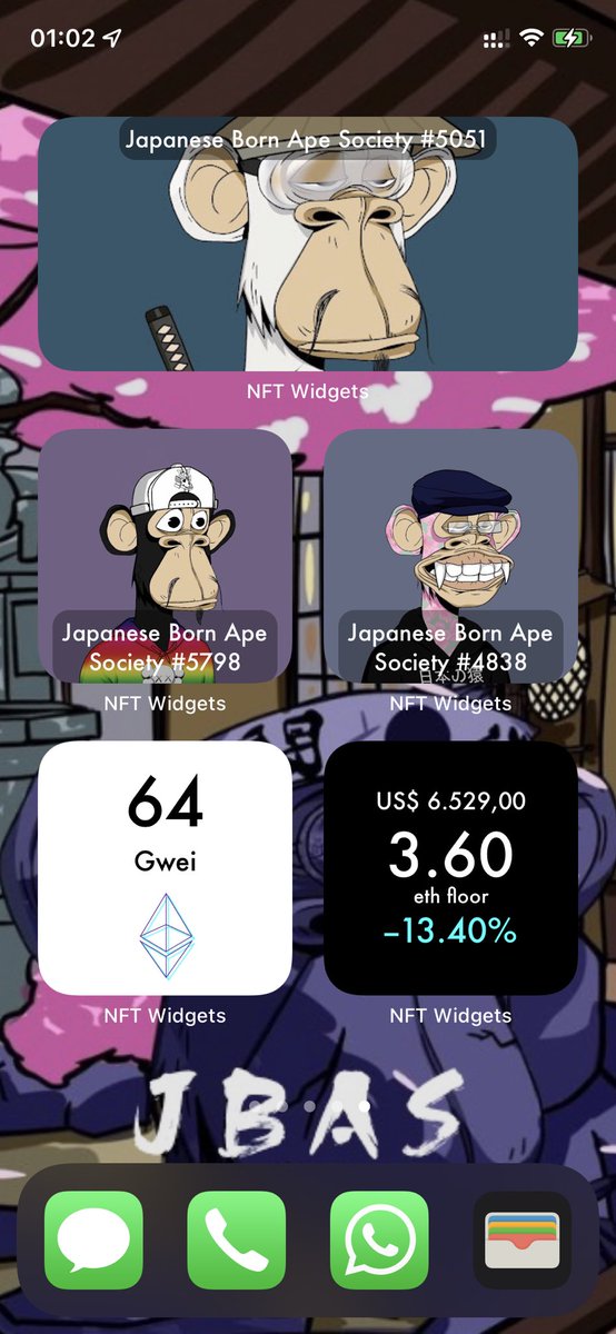 Just JBAS’d my phone, because I’m bullish on this project! Are you rdy for what’s coming?👀 OO OO AA AA #JBAS <a href="/Japanese_BAPES/">Japanese Born Ape Society</a> <a href="/NftWidgets/">NFT Widgets</a>  #NFT #NFTCommunity