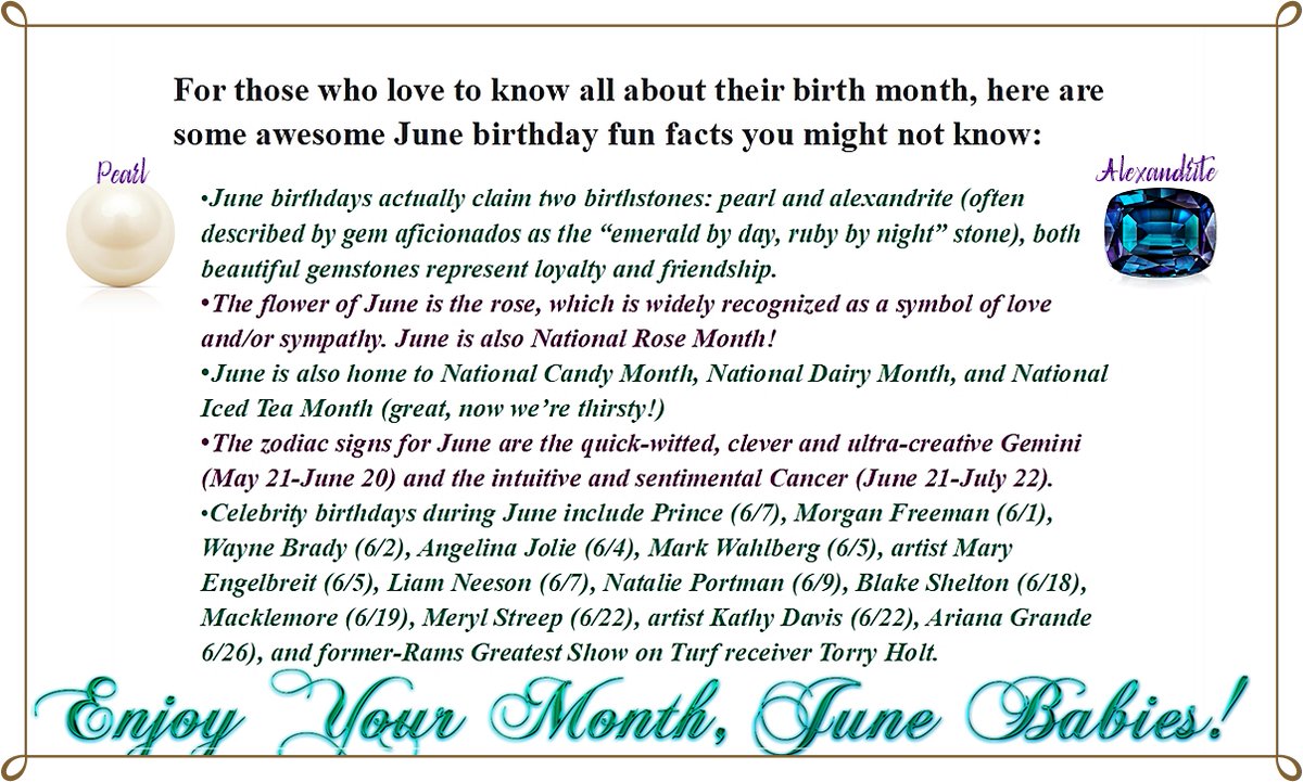 GridDawgs247's tweet photo. Wishing EVERYONE born in the month of June (the best month!) a #HappyBirthday!!! 
#JuneBorns #June2022 https://t.co/XlSApzljs8