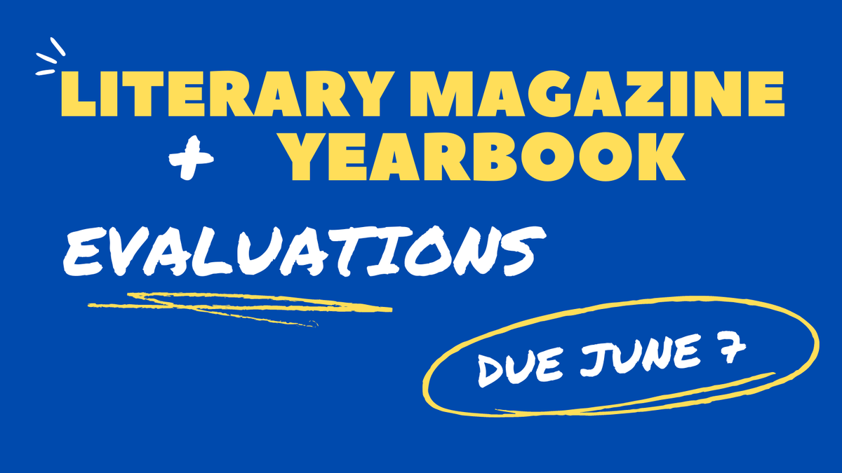 scspaatusc's tweet photo. It's that time of year! Submit your yearbook and literary magazine for evaluation and individual competition by June 7. https://t.co/cwD8dIFvb2 https://t.co/uvHaahtvam