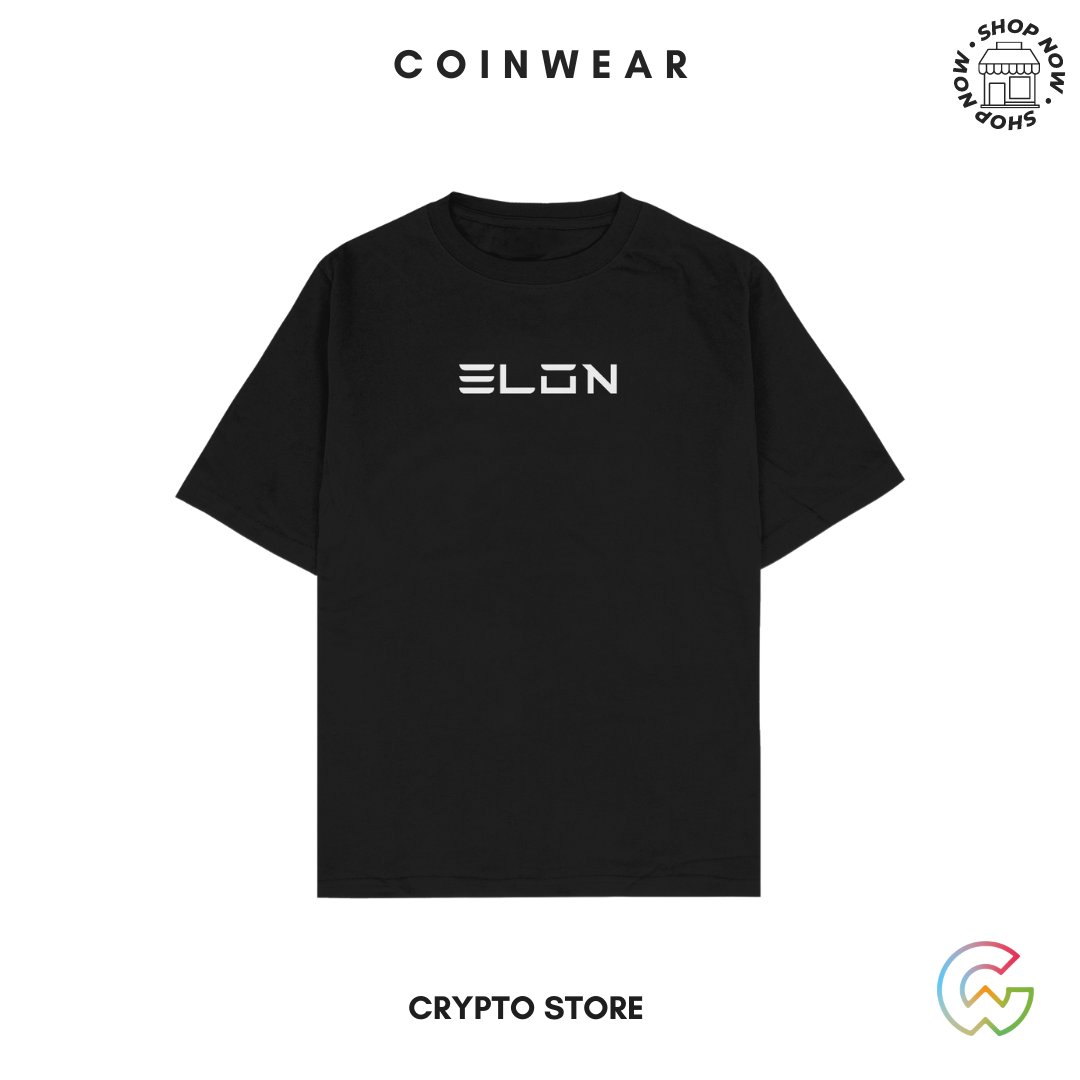 Coinwear ELON T-shirt Birden çok model ve ürün çeşitliligi Coinwear crypto store my.triber.shop/coinwear