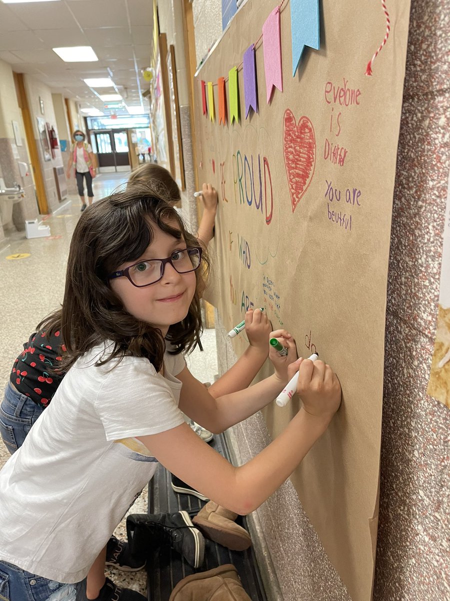 This is a positive space where everyone is welcome.  You are loved. Exactly as you are. These messages on our graffiti wall made my heart happy. We had some important conversations today. <a href="/D_M_Eagle/">D.M. Eagle Public School</a> <a href="/PrincipalRomano/">Rob Romano</a>
