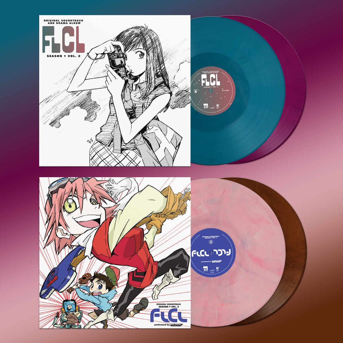 Milan Records on Twitter: "FLCL S1 Vol and by The Pillows will be available for pre-order on our store tomorrow 6/2 at 8pm PST wide on 6/3 with exclusive