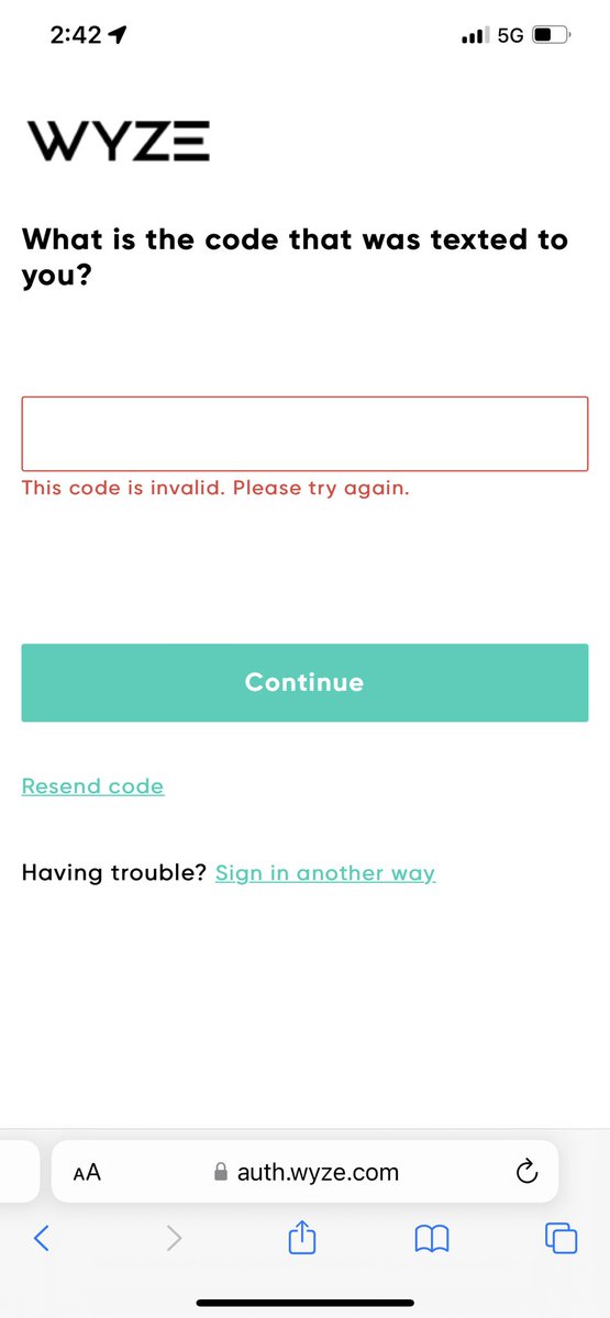ct323i's tweet photo. @WyzeCam hey Wyze, your shit is broken. Can’t login. https://t.co/e49UifO6dK