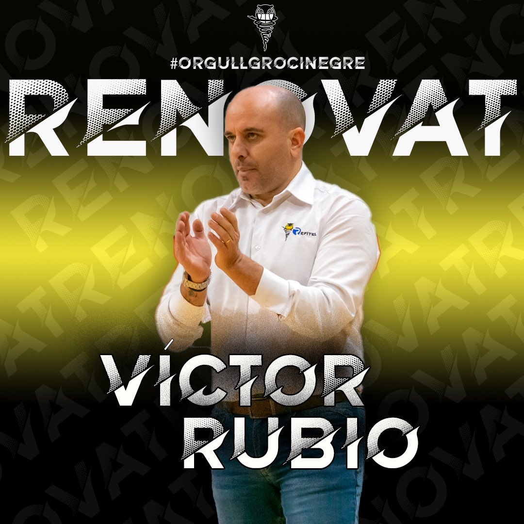 🏀 | PRIMER EQUIP

<a href="/victorubiocoach/">Victor Rubio 🏀</a> seguirà un any més al càrrec del Refitel Bàsquet Llíria.

La teua sort serà la nostra, Víctor 🖤💛

⬇️ Notícia sancera:

bit.ly/3x5wyhs