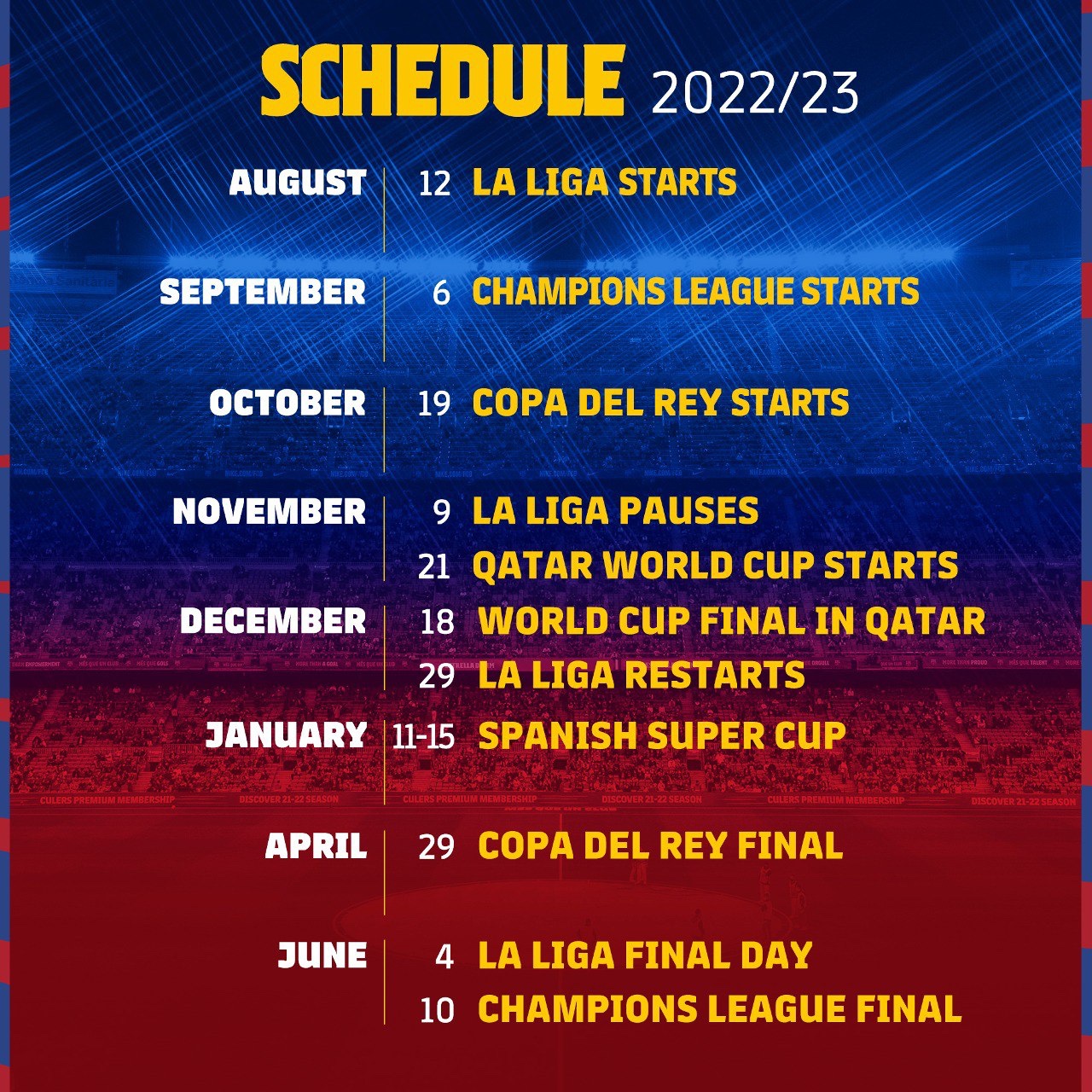 FC Barcelona on Twitter "Mark your calendars! https//t.co/lkksiEntkk