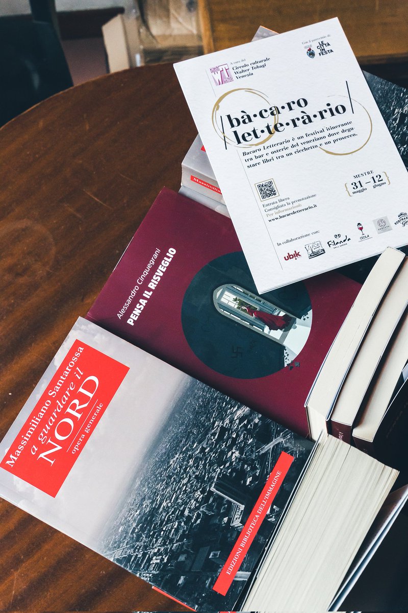 Ieri abbiamo inaugurato la prima edizione del Bacaro Letterario.
Grazie a Massimiliano Santarossa e <a href="/AleCinquegrani/">Ale Cinquegrani</a> grazie <a href="/AlVapore/">Al Vapore</a> e <a href="/ubikmestre/">LIBRERIA UBIK MESTRE</a> <a href="/TR_edizioni/">TerraRossa</a> <a href="/annalisa_tr/">Annalisa Trabacchin</a> <a href="/84_CharingCross/">84 Charing Cross</a>
<a href="/TobagiVenezia/">Circolo Culturale Walter Tobagi Venezia</a>