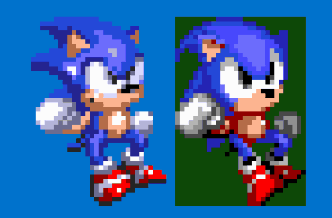 AudioReam on X: I did a Sonic 1 Version of one of Sonic's Sprites