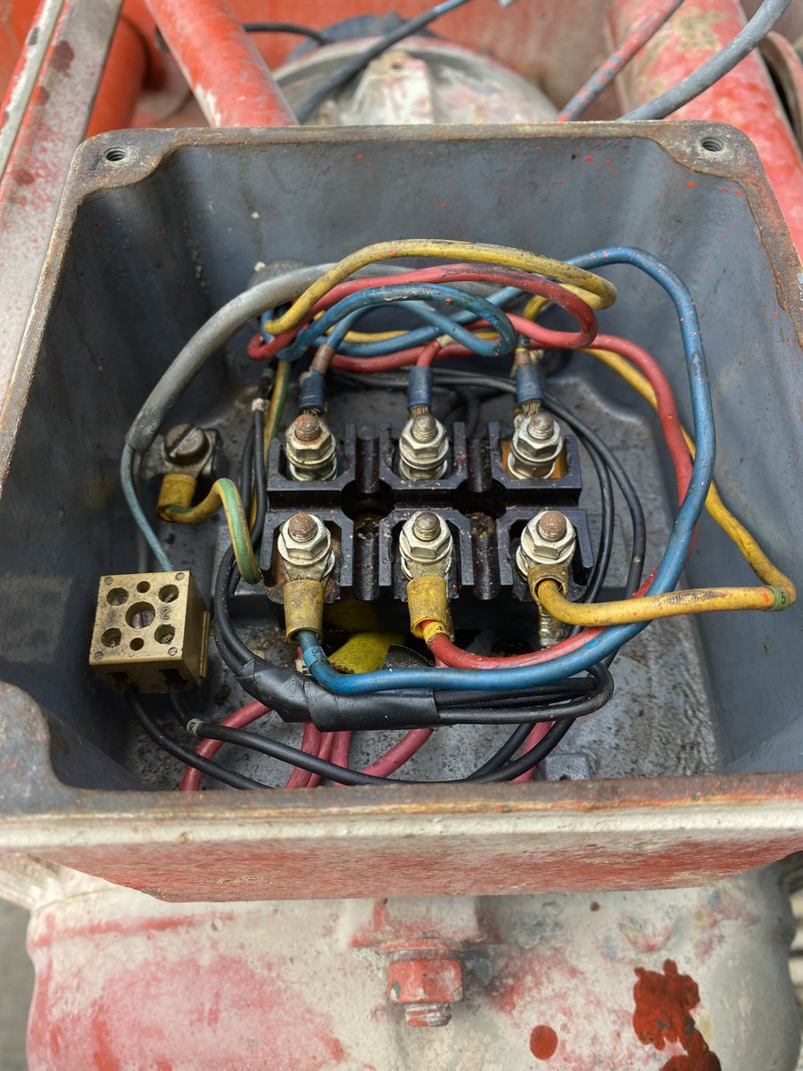 PJRElectrical's tweet photo. Few of the jobs carried out today. Remove wiring from a faulty motor to be rewound on a gantry. Wired up an existing motor for an additive tank and an EICR in a residential care flat. https://t.co/m55rUi3zhk