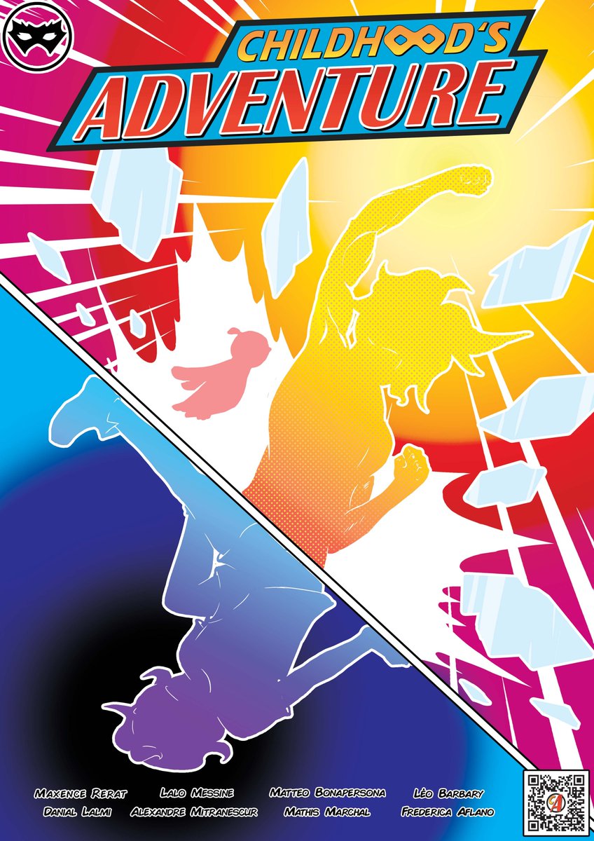 ChildhoodAdven4's tweet photo. Tadaa~ !

Voici l'affiche de Childhood's Adventure.
D'un côté nous avons Maé dans la vie de tous les jours, enfant simple et pensif. Et de l'autre nous voyons Maé en super héros, qui en découd dans ses rêves ! 
Bien sûr avec l'aide de la petite Caroline, sa peluche-psychologue ! https://t.co/EzKWgbYgiW