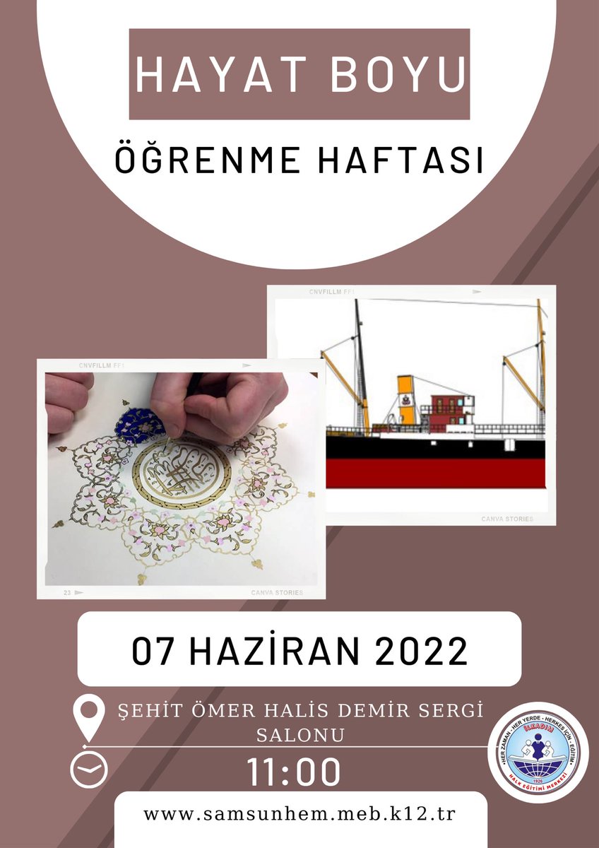 Burası <a href="/ilkadimhem/">Samsun İlkadım Halk Eğitimi Merkezi</a> 

İlklerin Merkezi Halk Egitim Merkezi #HayatBoyuÖğrenenSamsun 
 <a href="/tcmeb/">Millî Eğitim Bakanlığı</a>
<a href="/sdulger43/">Sabahattin DÜLGER</a>
<a href="/mebhbogm/">MEB Hayat Boyu Öğrenme Genel Müdürlüğü</a>
<a href="/gokhanmurat1/">Murat YİĞİT</a>
<a href="/samsunmem/">Samsun İl Milli Eğitim Müdürlüğü</a>
@gnkeklik 
<a href="/zerersoy1/">özer ersoy</a>