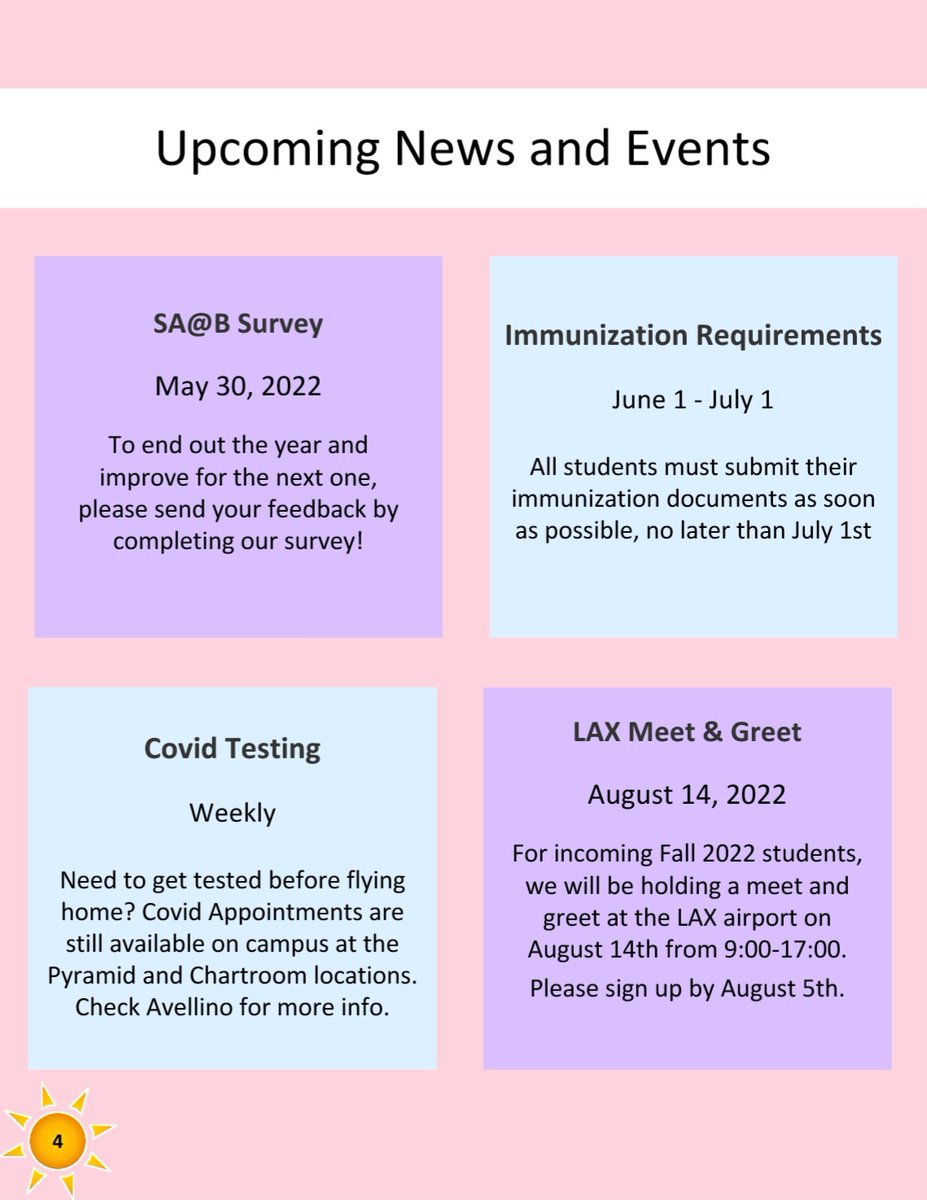 Check out our May Newsletter an alumni and upcoming events on BeachBoard, Instagram, Facebook, and Discord. Email us at studyatthebeach@csulb.edu if you would also like to be featured in our newsletters! 🥳