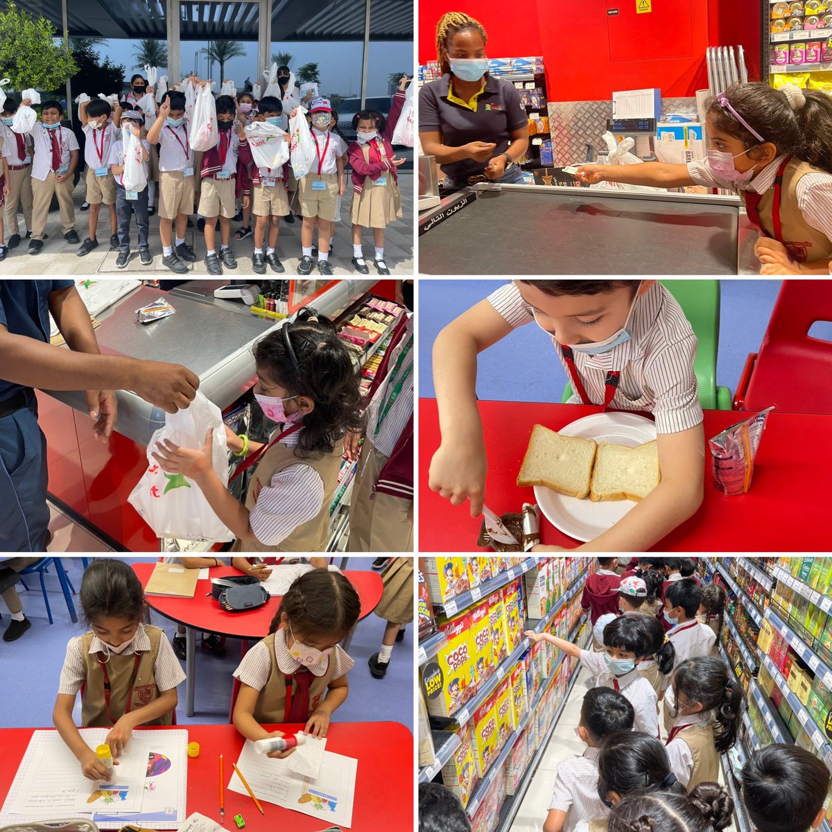 SampanChaudhury's tweet photo. Whimsical Wednesday
#MathWeek2022 @gemsnms_alkhail
The little champs of grade 1-C had a mesmerizing day while exploring during their Supermarket visit! They selected healthy foods, handled money also made a yummy sandwich with those ingredients. @Fatima_Martin @Susanna_Porob https://t.co/HZaZ8roUWl