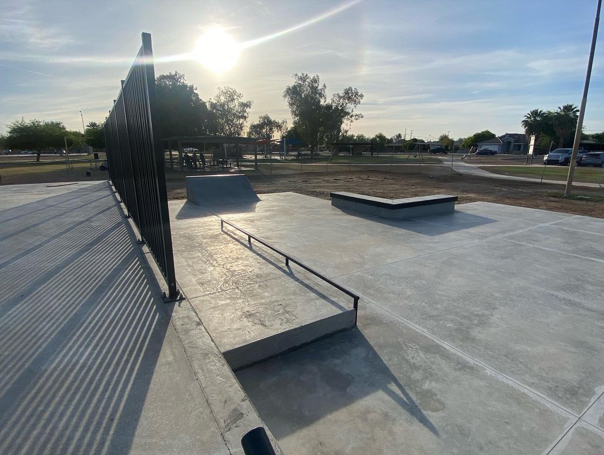 ATMCgabriel's tweet photo. Skatepark of Somerton ❤️‍🔥 Dream come true. As a kid I always told myself, “One day I’ll come back to this little town and make sure the kids have a good park.” Been such a blessing to see it become a reality. Thank you to City of Somerton and everyone else who has supported. https://t.co/Y56nnXVTBL