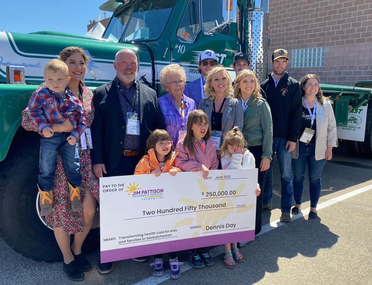 This morning at the <a href="/skoilshow/">Saskatchewan Oil & Gas Show</a> Dennis announced a $250,000 donation to the Jim Pattinson Children’s Hospital!