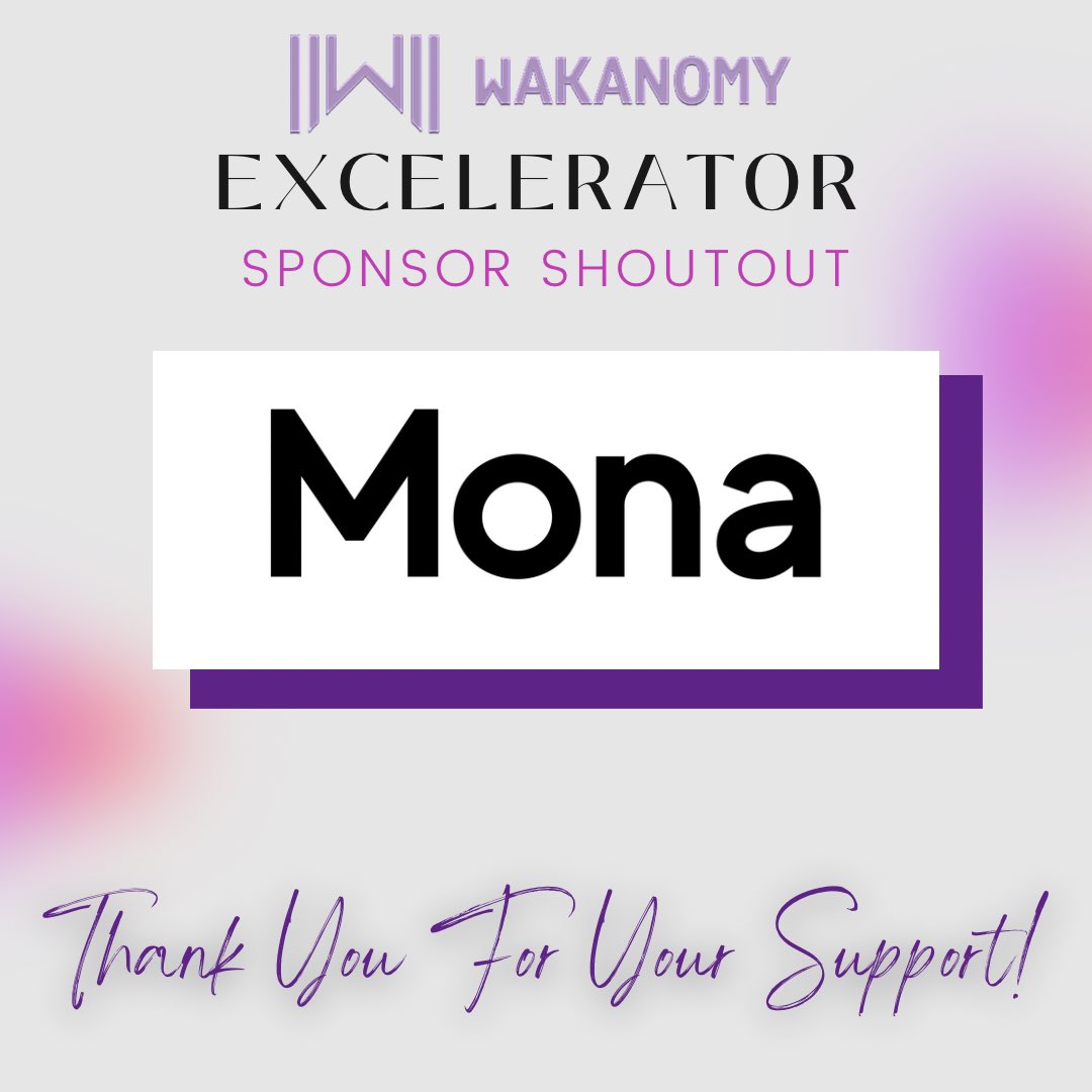 Our team has been working hard to build out the #WakanomyExcelerator experience, but we also want to make sure to highlight the teams that are supporting us in bringing this vision to life:

Huge thank you to <a href="/monaverse/">MONA</a> for your support 🙏🏽 looking forward to seeing you all in NY!