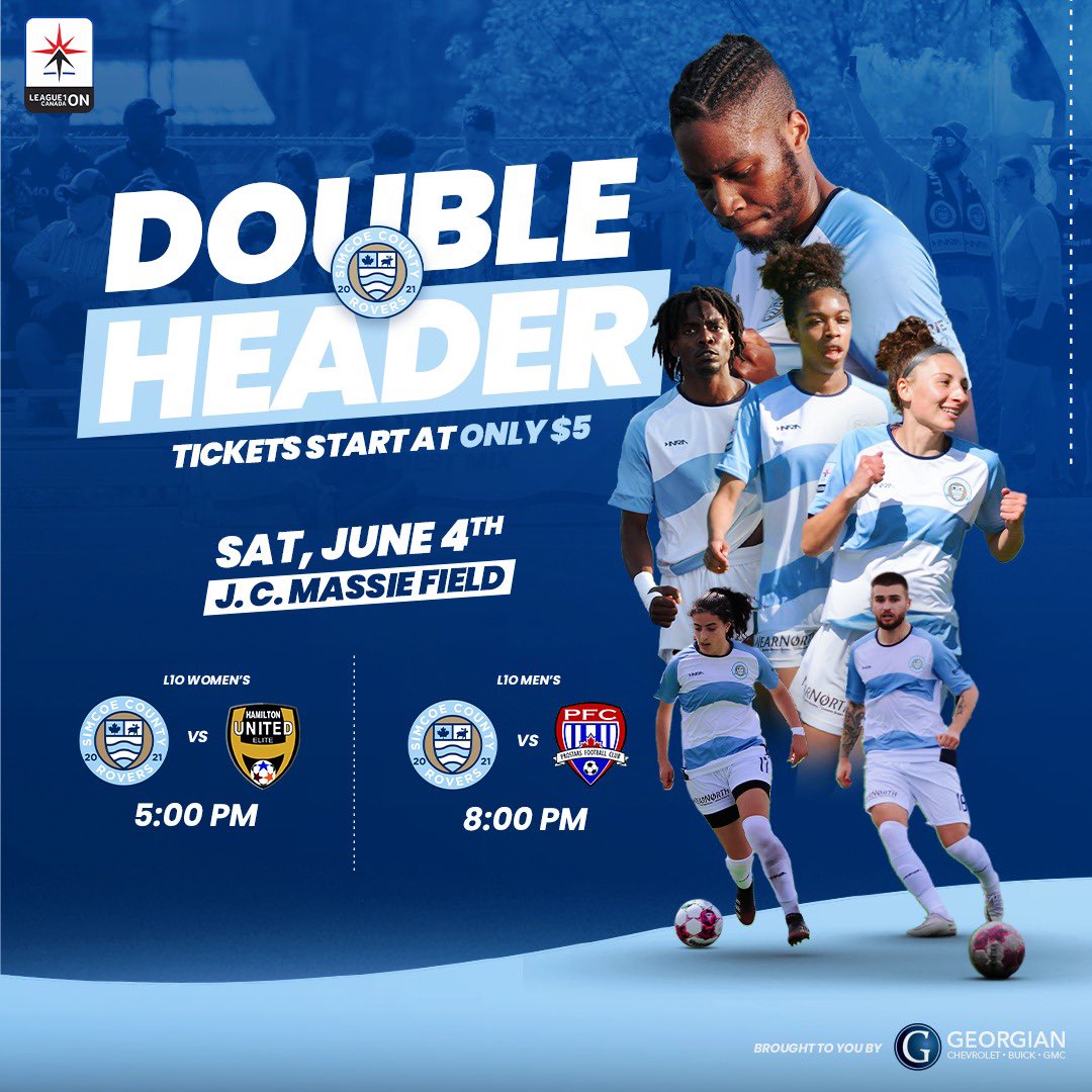 RoversFC_L1O's tweet image. Support your Rovers this Saturday at J.C. Massie Field 🏟

Women’s Game:
🗓: June 4th, 5:00 pm
🤝: Hamilton United

Men’s Game:
🗓: June 4th, 8:00 pm
🤝: Prostars FC

Get your match day tickets here: bit.ly/38XBih0 🎟 

#ThePeopleAreTheCounty #SCRFC #L1OMens #L1OWomens