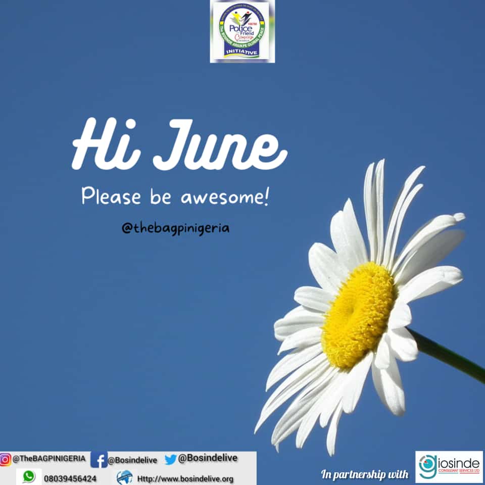 Happy new month from all of us
#June2022