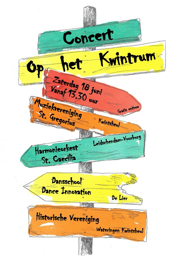 Na ruim twee jaar is het bijna weer zo ver! 18 juni geven wij weer een spetterend zomerconcert op het Kwintrum in Kwintsheul. De hele middag kan er genoten worden van vrolijke muziek. Toegang is gratis, dus kom lekker luisteren! 🎶☀️