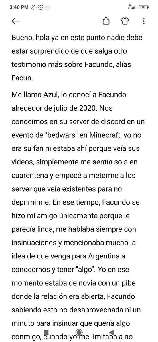 Azulcolorsol's tweet photo. Bueno, abro hilo de mí testimonio acerca de Facun. 
(Adjunto fotos "prueba" de todo lo que puedo). https://t.co/BDVi55z6Xx