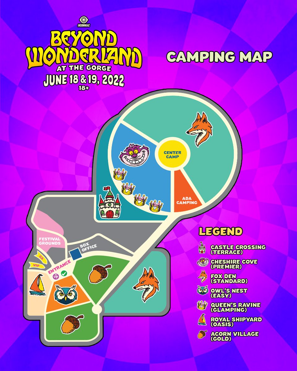 2022 Beyond Wonderland Gorge map