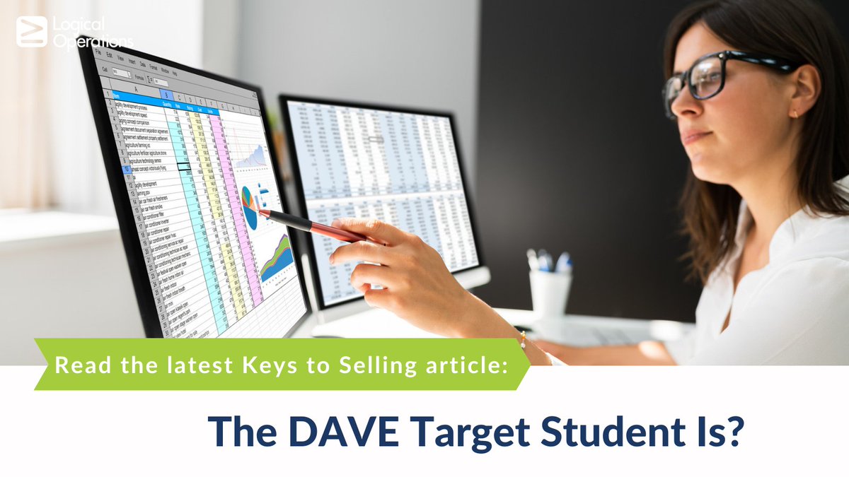 logicalops's tweet image. Finding prospective DAVE students is easy. Hint: you've likely already had them in class! Read the latest Keys to Selling article to find out which students are the best fit for DAVE training and how to find them. Read on: lnkd.in/gkbJcpNq
#dataanalysis #exceltraining
