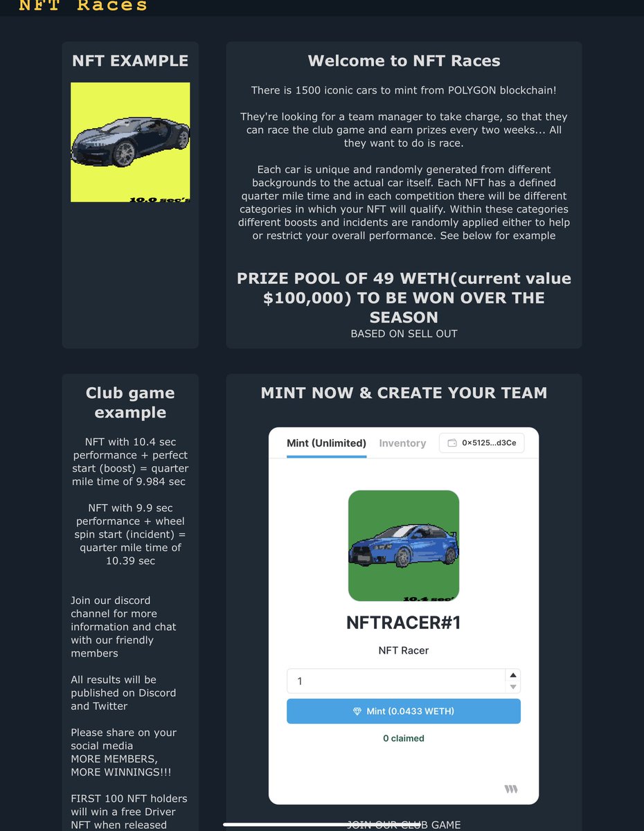 races_nft's tweet photo. Now live! https://t.co/5PxIdJjDBw #NFTCommumity #NFTGiveaway #NFT https://t.co/NBw0zntidI