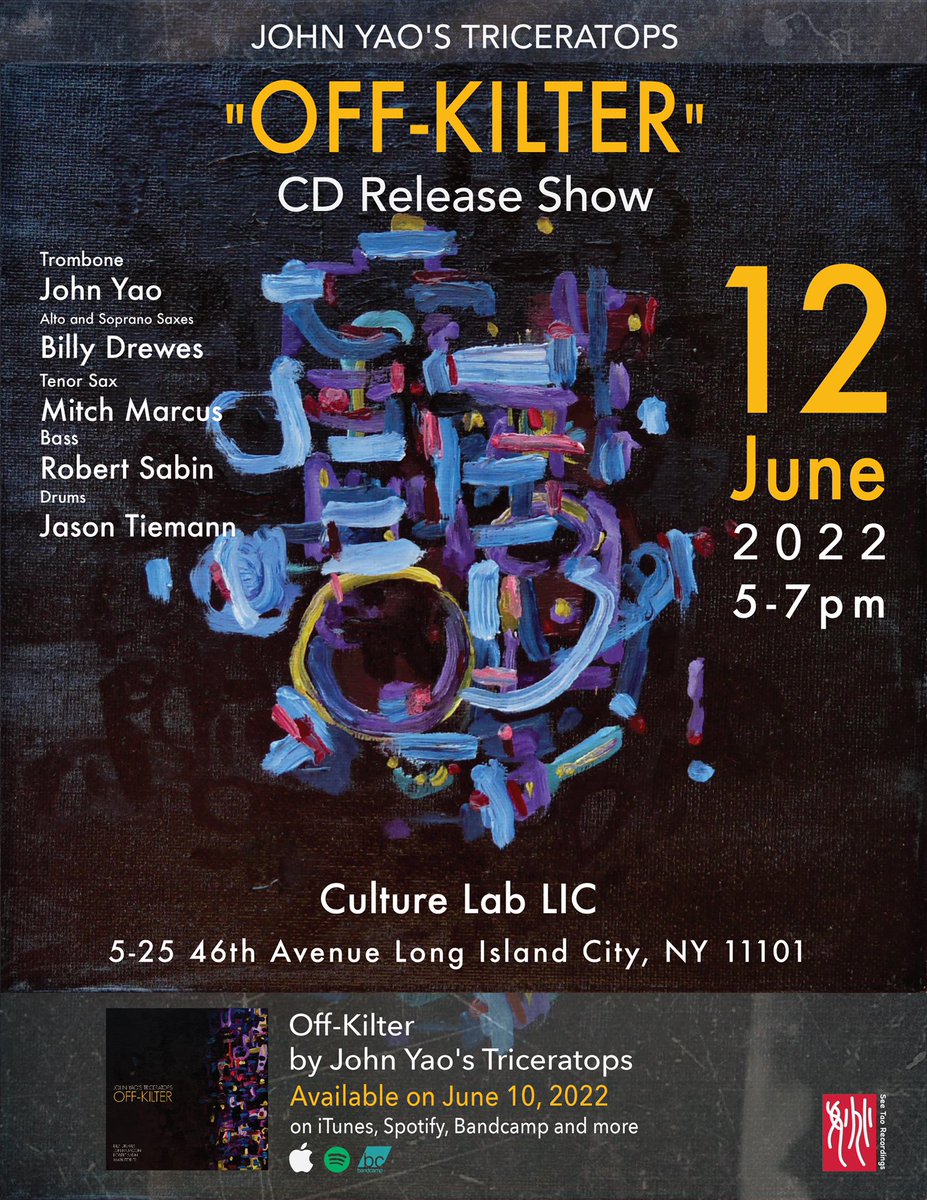 Very excited to share that my new album will be out next week 6/10. Please join us for the CD release show!