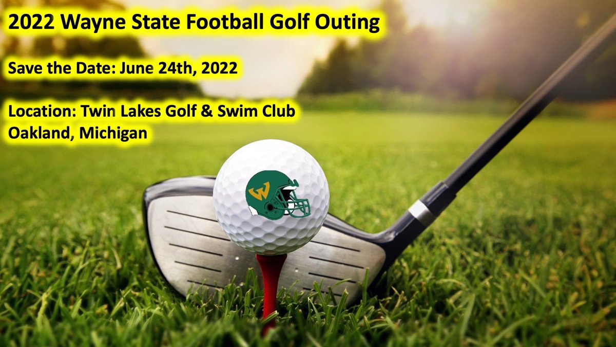 June 24th the Wayne State Football Golf Outing is back at Twin Lakes Golf & Swim Club! More information regarding price and start time will be made available soon. #OneWarrior 🔰