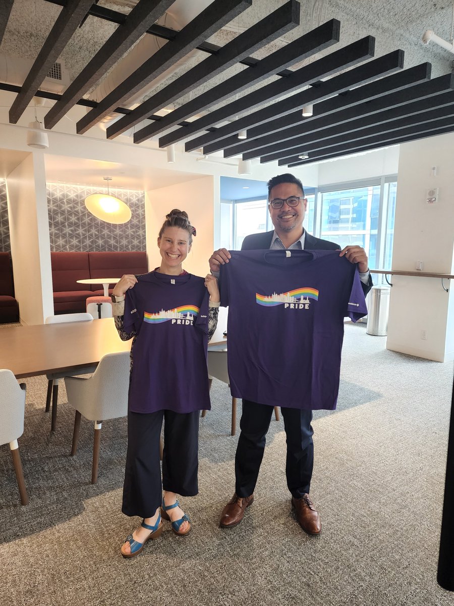 IBX's tweet photo. We are proud to celebrate #PrideMonth! This week our #IBXPRIDE resource group members picked up their new Pride Month shirts designed by Healthcare Value Consulting Manager, Samantha Tobin. https://t.co/SsYbFicsCA