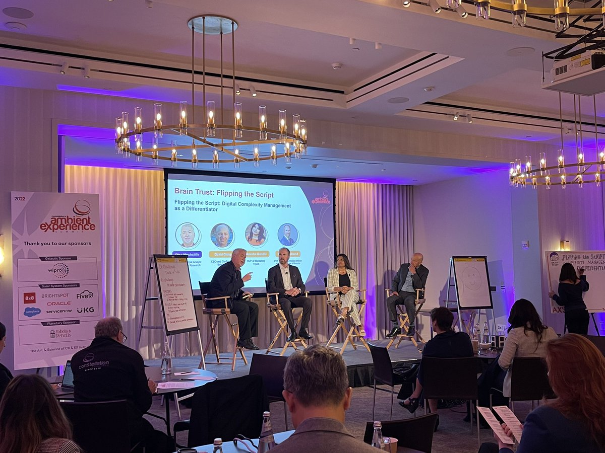 Digital complexity. Is it a road block or a differentiator? @dhinchcliffe @AmishaGandhi @TeamBrightspot David Gang and Scott Strickland @WyndhamHotels take the topic on at #AXS2022