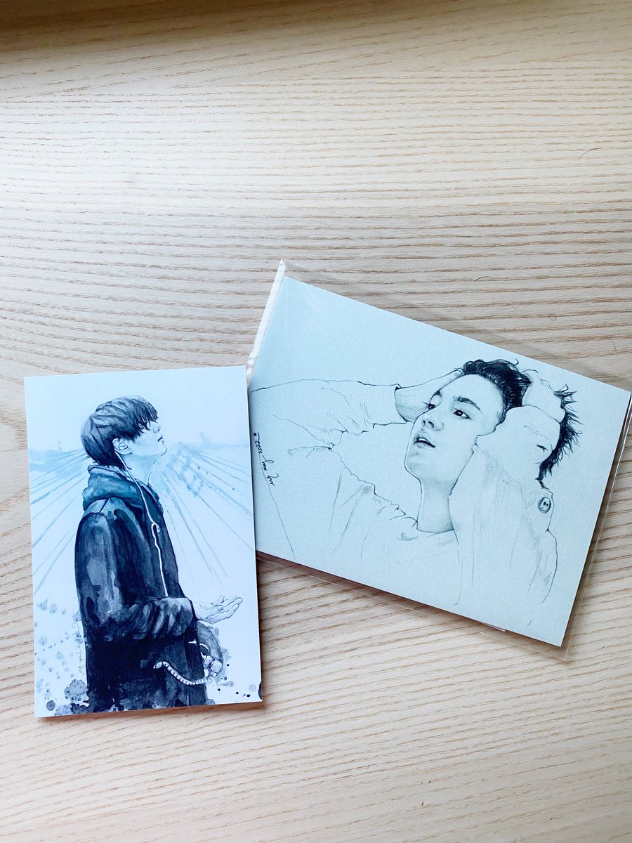 foxbearandme's tweet photo. Got #btsmail today!!! Thanks @emopod for sharing your beautiful art with the world! My collection is expanding ๐ฅฐ #BTS #BTSSUGA https://t.co/z0HdKCCbl1