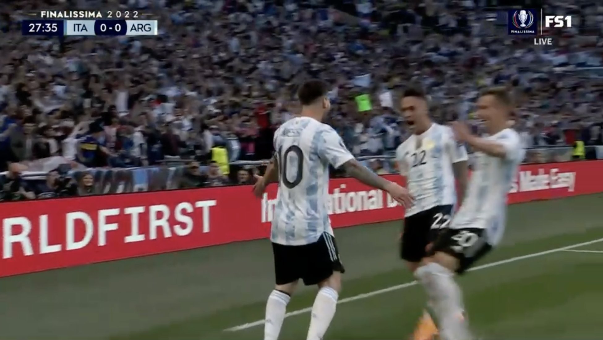 ARGENTINA OPEN UP SCORING THROUGH MARTINEZ!

ASSIST BY MESSI!”