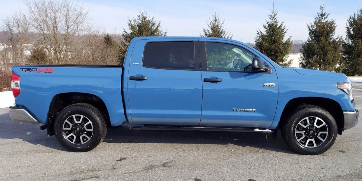 DelToyotaPA's tweet photo. This accident free 2020 Toyota Tundra SR5 CrewMax 4X4 is fierce, functional, and looking fantastic in Cavalry Blue!

Learn more about this used vehicle at https://t.co/ALW0phM8aM. https://t.co/ZurDk0sGQu