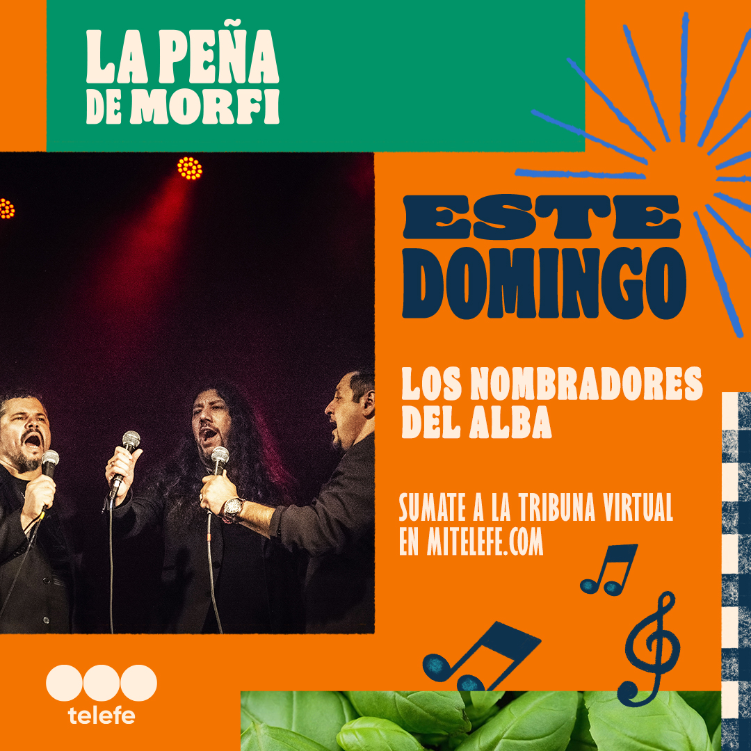 MorfiTelefe's tweet photo. ¡Llega una nueva edición de #LaPeña! 😎 Este domingo @jeymammon y @jescirio reciben a #LosNombradoresDelAlba 🎤🎵 Anotate en la tribuna virtual y participá ahora 
https://t.co/k5WegLHhCU https://t.co/37UFTiLMfr