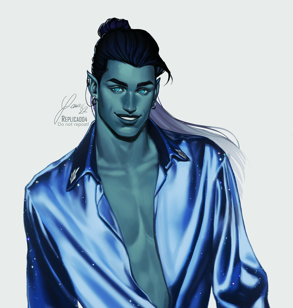 Dorian Storm in a silk shirt. You are welcome 😌💙

#DorianStorm #CriticalRole #criticalrolefanart