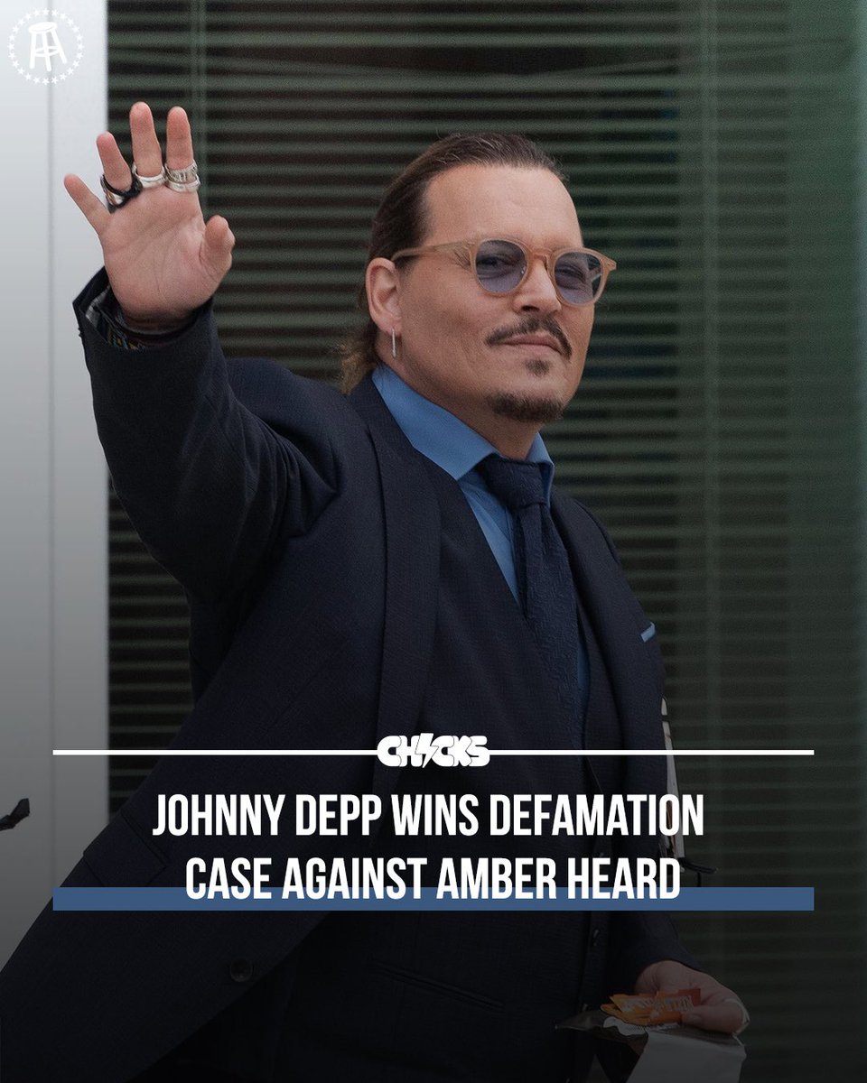 ChicksInTheOff's tweet image. The jury has ruled in favor of Johnny Depp
