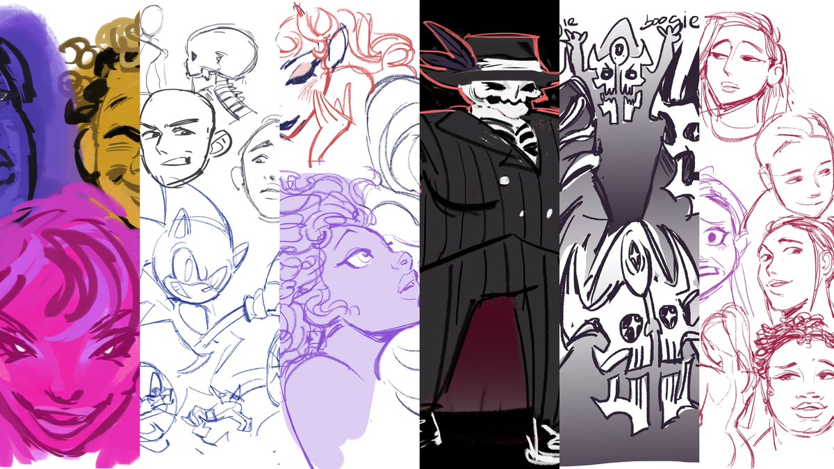my second digital sketchbook is now up! 21 pages of drawings for the month of may🤠 heres a lil preview