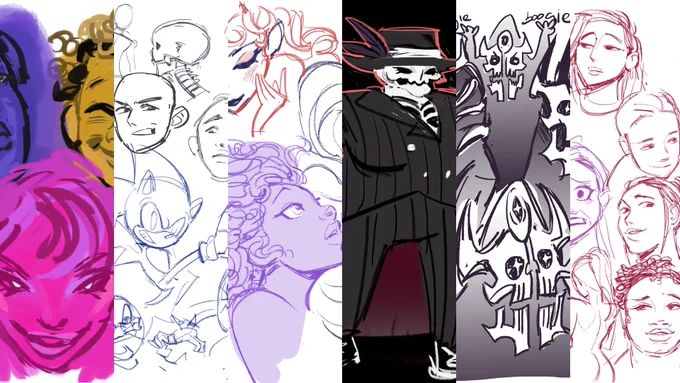 my second digital sketchbook is now up! 21 pages of drawings for the month of may🤠 heres a lil preview 
