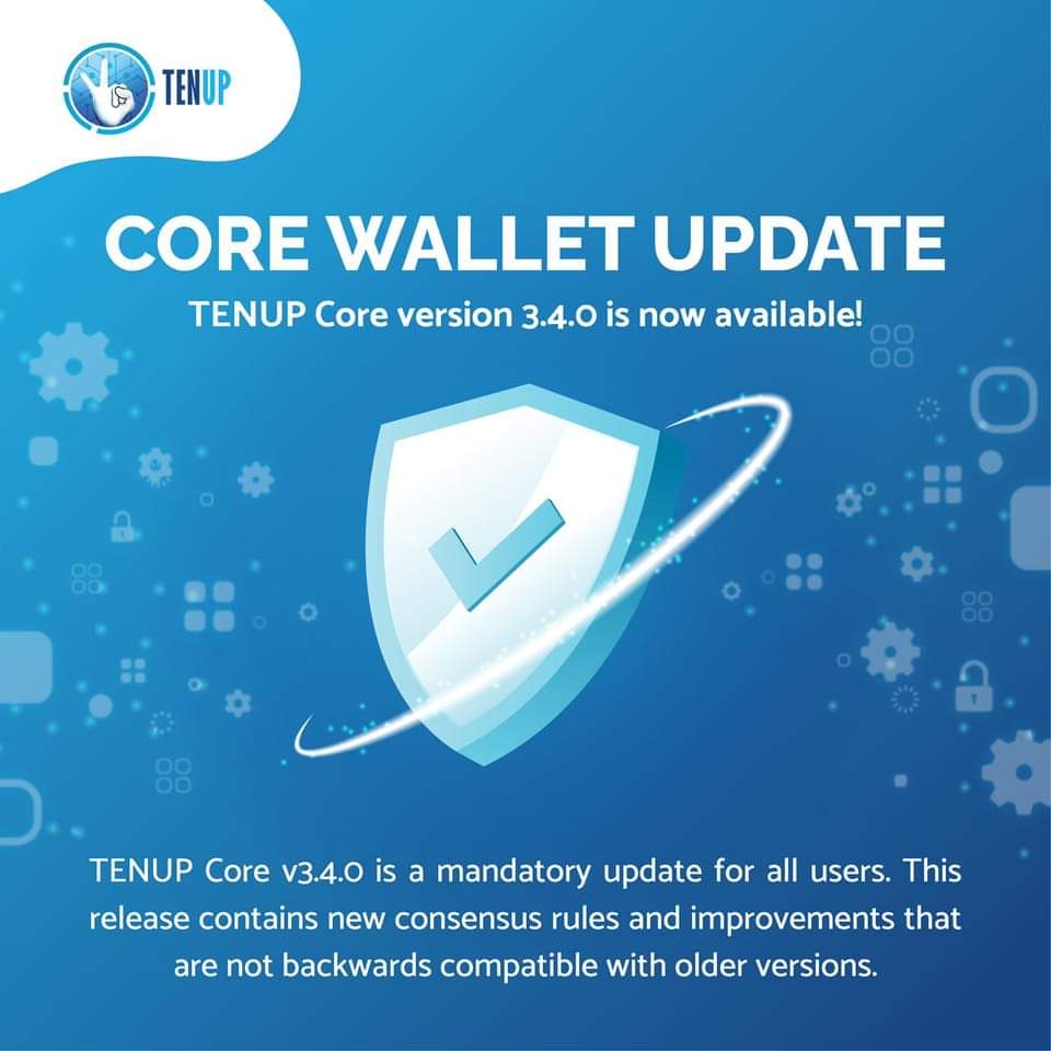 TeamTenup's tweet photo. Dear TenUp Community,
TenUp has just released an update to its core wallet. Every user must install wallet version 3.4.0 by June 6, 2022. Install the update as soon as possible before the new version takes effect. https://t.co/W7BzdUidXT